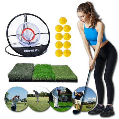 Tee Hole | Golf Pop-Up Chipping Net + 10 Ballen