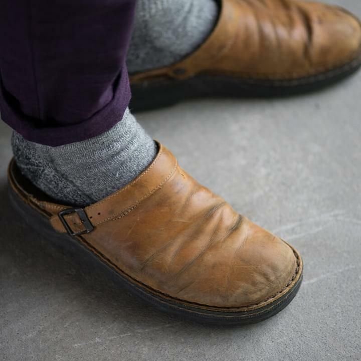 Orthopedische Leren Slippers Voor Mannen